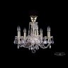 Люстра хрустальная 1402/5/141 G Leafs tube Bohemia Ivele Crystal (Стеклянный рожок)