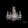 Люстра хрустальная 1402/5/141 G Leafs tube Bohemia Ivele Crystal (Стеклянный рожок)