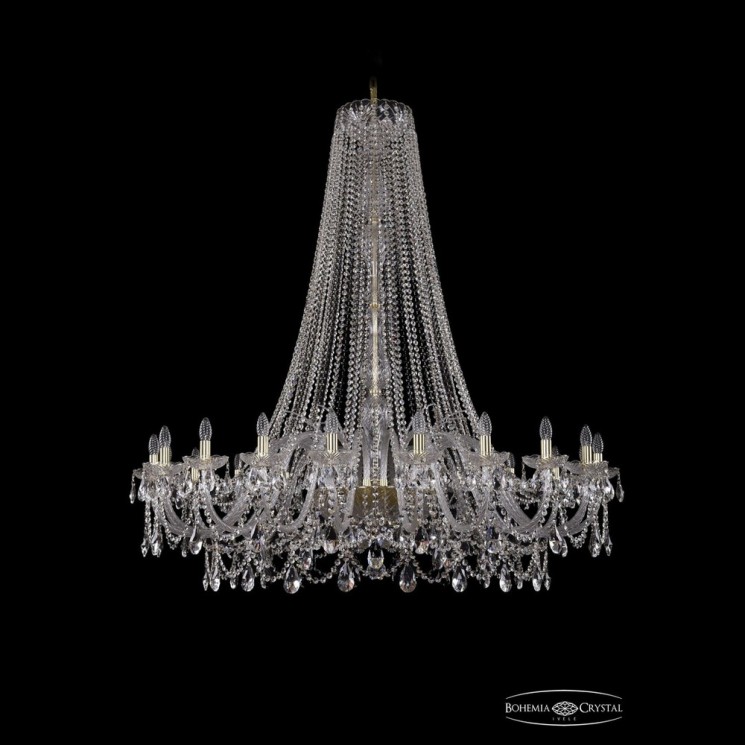 Люстра хрустальная 1411/20/530/h-157 G Bohemia Ivele Crystal (Стеклянный рожок)