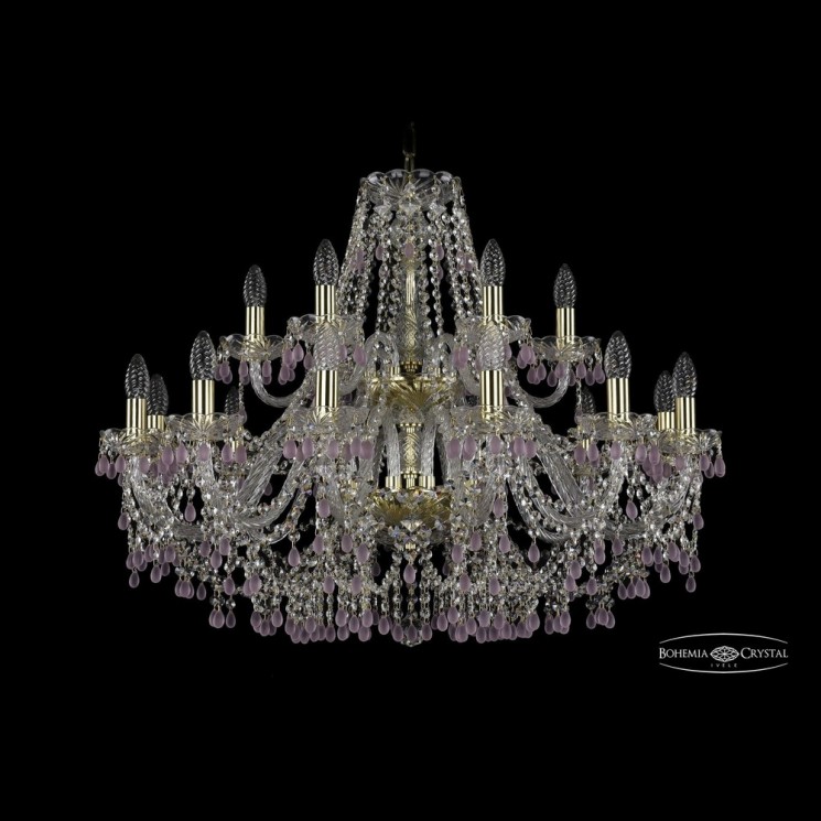 Люстра хрустальная 1410/10+5/300/2d G V7010 Bohemia Ivele Crystal (Стеклянный рожок)