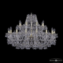 Люстра хрустальная 1409/16+8/360 G Bohemia Ivele Crystal (Стеклянный рожок)