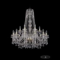 Люстра хрустальная 1403/12+6/300/h-95 G Bohemia Ivele Crystal (Стеклянный рожок)
