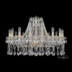 Люстра хрустальная 1413/16/300 G Bohemia Ivele Crystal (Стеклянный рожок)