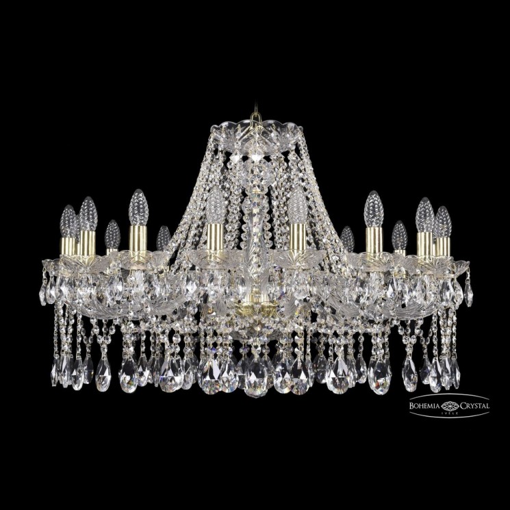 Люстра хрустальная 1413/16/300 G Bohemia Ivele Crystal (Стеклянный рожок)