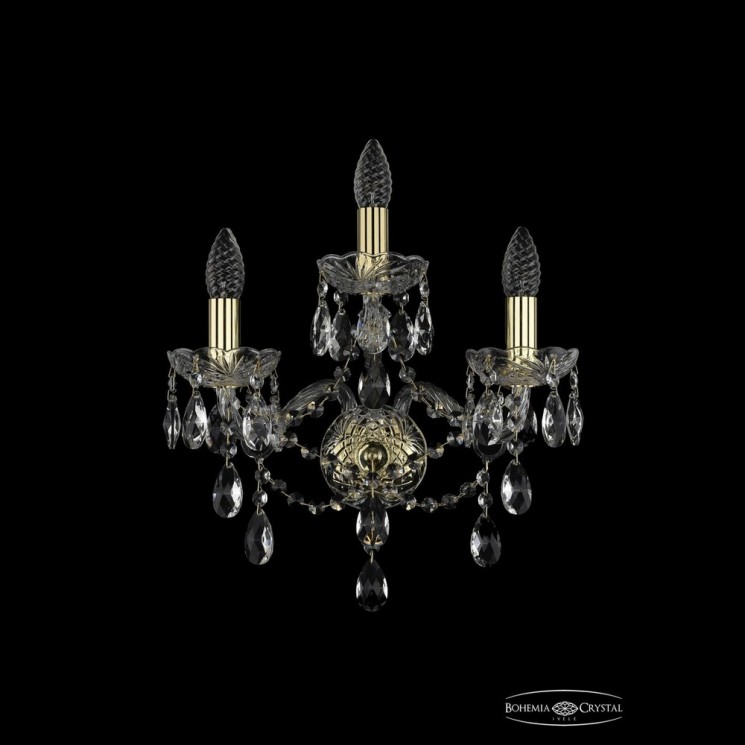 Бра хрустальные 1415B/2+1/165 G Bohemia Ivele Crystal (Стеклянный рожок)