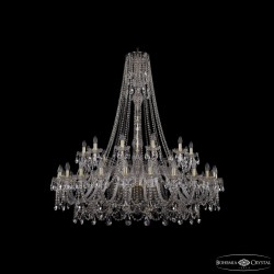 Люстра хрустальная 1411/24+12/530/h-154 G Bohemia Ivele Crystal (Стеклянный рожок)