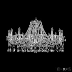 Люстра хрустальная 1413/16/360 Ni  Bohemia Ivele Crystal (Стеклянный рожок)