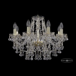 Люстра хрустальная 1409/8/195 G Bohemia Ivele Crystal (Стеклянный рожок)