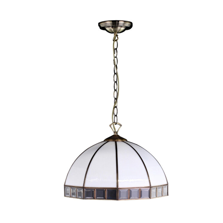 Citilux Шербург-1 CL440132 Люстра витражная подвесная Бронза