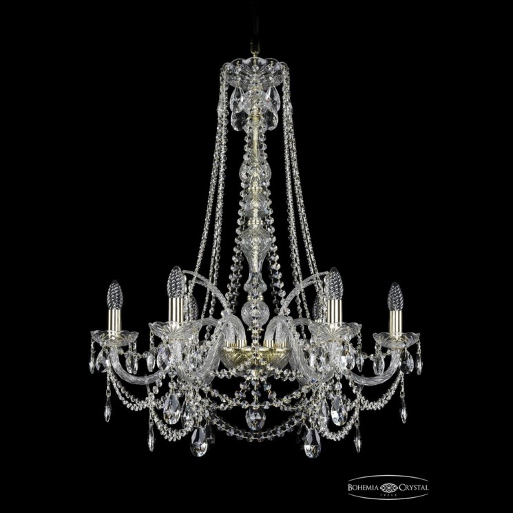 Люстра хрустальная 1411/6/240/h-83 G Bohemia Ivele Crystal (Стеклянный рожок)
