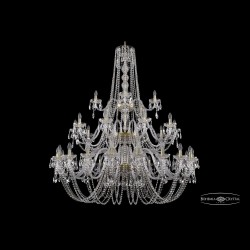 Люстра хрустальная 1402/20+10+5/530/3d G Bohemia Ivele Crystal (Стеклянный рожок)