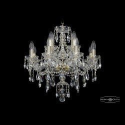 Люстра хрустальная 1415/8+4/200 G Bohemia Ivele Crystal (Стеклянный рожок)