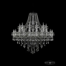 Люстра хрустальная 1415/24+12/530 Ni Bohemia Ivele Crystal (Стеклянный рожок)