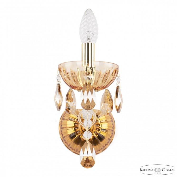 Бра с цветным хрусталём 5413B/1/165 G Amber/M-1H K721 Bohemia Ivele Crystal (С 1 лампочкой)