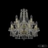 Люстра хрустальная 1409/8+4/160/2d G  Bohemia Ivele Crystal (Стеклянный рожок)