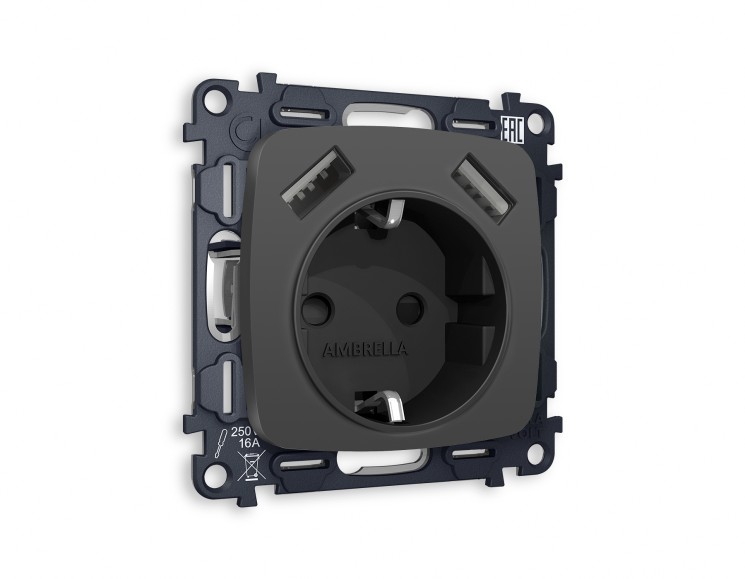 Ambrella Light Комплект механизма электрической розетки Ambrella Volt OMEGA MO909010