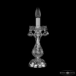 Настольная лампа хрустальная 1409L/1-31 Ni  Bohemia Ivele Crystal (Стеклянный рожок)