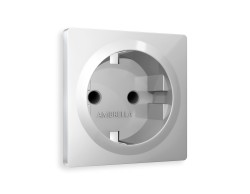 Ambrella Light Лицевая панель для электрической розетки с заземлением со шторками QUANT Ambrella Volt ALFA AP4070