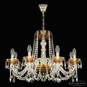 Люстра с цветным хрусталём 5402/8/240 G Amber/M-1F Bohemia Ivele Crystal (5402)