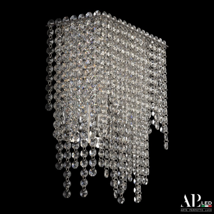 Бра с хрусталем SH500.B3.25-32.B.Ni.E14 APL LED (С 2 лампочками и более)