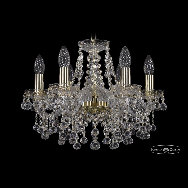Люстра хрустальная 1409/6/141 G Bohemia Ivele Crystal (Стеклянный рожок)
