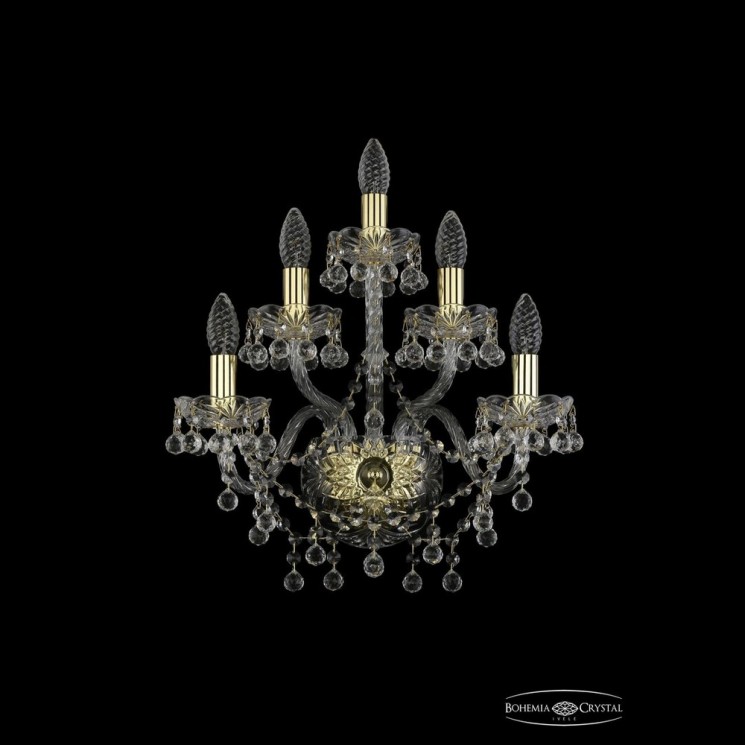 Бра хрустальные 1409B/2+2+1/160 G Bohemia Ivele Crystal (Стеклянный рожок)