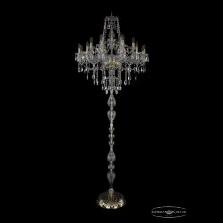 Торшер хрустальный 1415T1/12+6+3/300-225 G Bohemia Ivele Crystal (Стеклянный рожок)