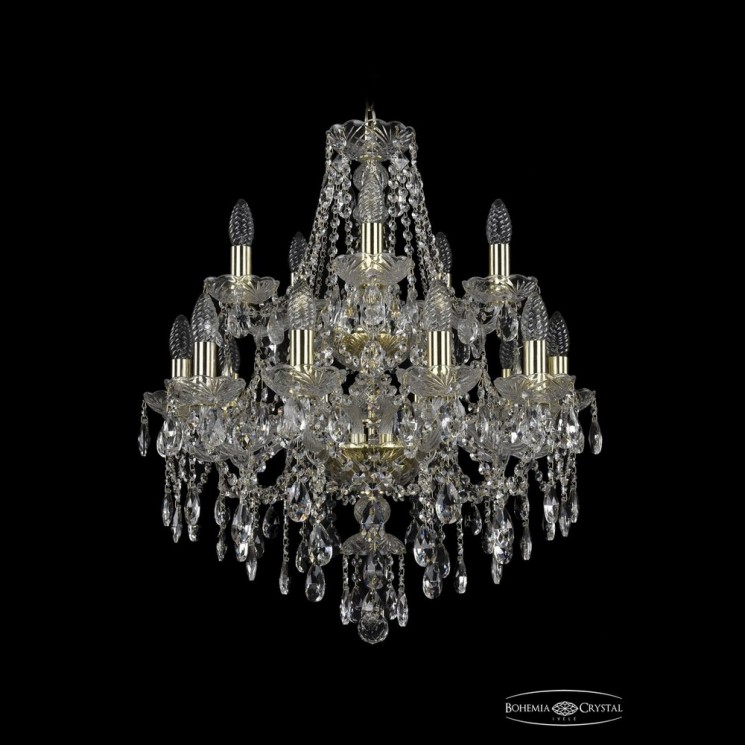Люстра хрустальная 1415/10+5/200/2d G Bohemia Ivele Crystal (Стеклянный рожок)
