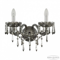 Бра хрустальные 1403B/2/160/XL Ni M731 Bohemia Ivele Crystal (Стеклянный рожок)