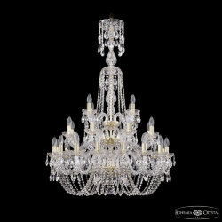 Люстра хрустальная 1402/16+8+4/300/XL-123/3d G Bohemia Ivele Crystal (Стеклянный рожок)