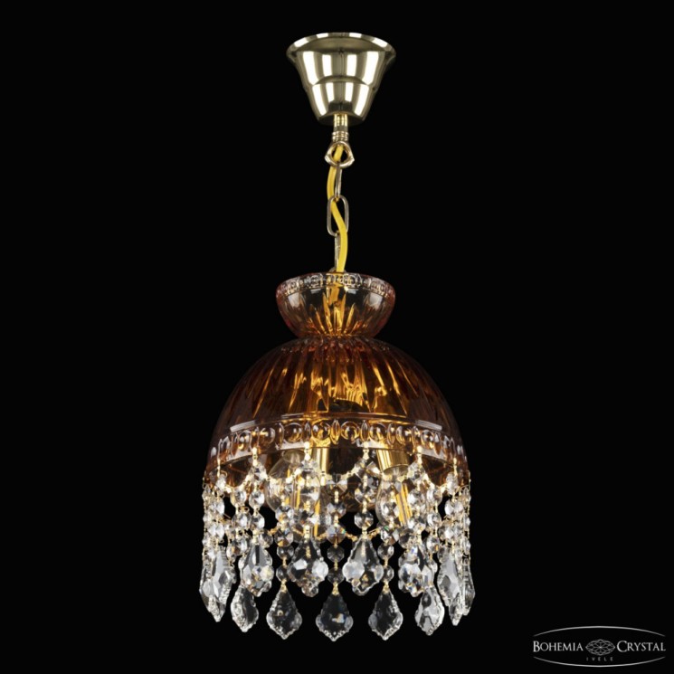 Подвесной светильник с цветным хрусталём 5478/22 G Amber/M-1G Leafs Bohemia Ivele Crystal (5478)