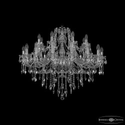 Люстра хрустальная 1415/16+8/360 Ni  Bohemia Ivele Crystal (Стеклянный рожок)