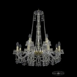 Люстра хрустальная 1409/8+4/240/h-77 G Bohemia Ivele Crystal (Стеклянный рожок)
