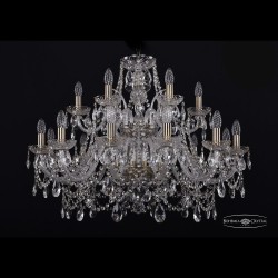 Люстра хрустальная 1411/12+6/300/2d Pa Bohemia Ivele Crystal (Стеклянный рожок)