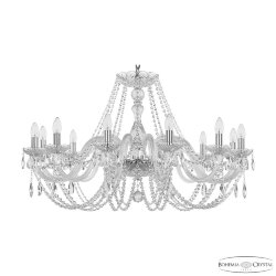 Люстра хрустальная 101/12/360 Ni Bohemia Ivele Crystal (Стеклянный рожок)