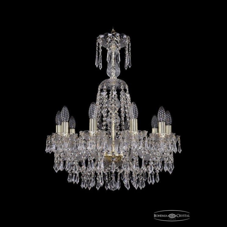 Люстра хрустальная 1403/10/195/XL-65 G Bohemia Ivele Crystal (Стеклянный рожок)