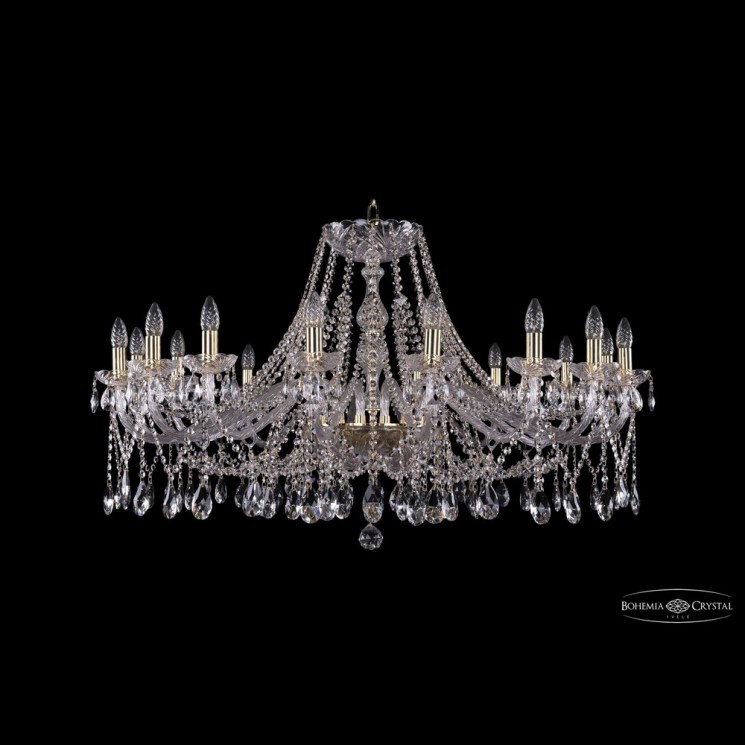 Люстра хрустальная 1413/16/400 G Bohemia Ivele Crystal (Стеклянный рожок)