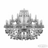 Люстра хрустальная 1409/12+6/300 Ni K731 Bohemia Ivele Crystal (Стеклянный рожок)