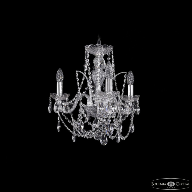 Люстра хрустальная 1411/3/141 Ni  Bohemia Ivele Crystal (Стеклянный рожок)