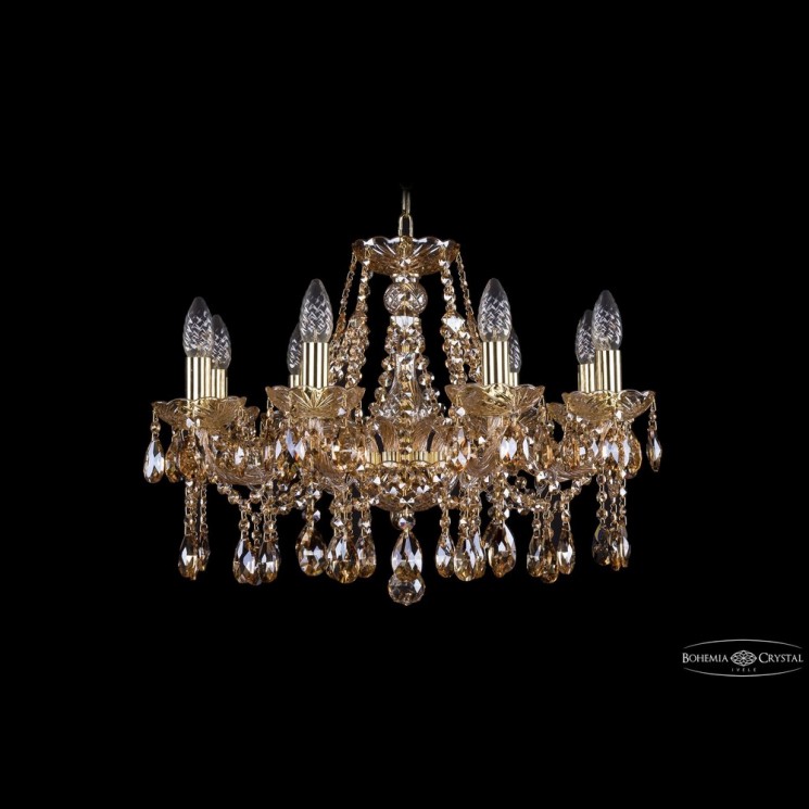 Люстра хрустальная 1413/8/200 G M721 Bohemia Ivele Crystal (Стеклянный рожок)