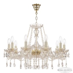 Люстра хрустальная 116/10/240 G Bohemia Ivele Crystal (Стеклянный рожок)