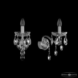 Бра хрустальные 1415B/1/165/XL Ni  Bohemia Ivele Crystal (Стеклянный рожок)
