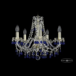 Люстра хрустальная 1410/5/160 G V3001 Bohemia Ivele Crystal (Стеклянный рожок)