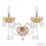 Бра с цветным хрусталём 5413B/2/165 G Shampan/M-1H Bohemia Ivele Crystal (С 2 лампочками и более)