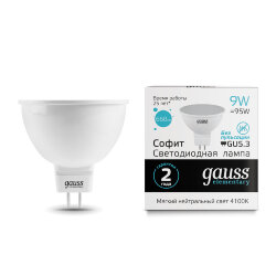 Светодиодная лампа Gauss Софит 9W 660Lm 4100K GU5.3 1352913529_GAUSS