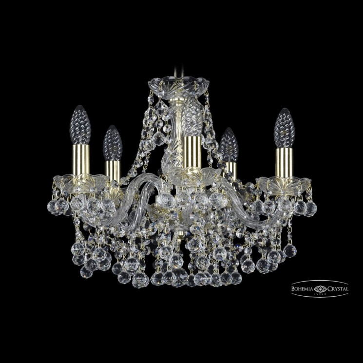 Люстра хрустальная 1409/5/141 G Bohemia Ivele Crystal (Стеклянный рожок)
