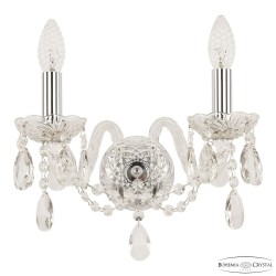 Бра хрустальные 116B/2/141 Ni Bohemia Ivele Crystal (Стеклянный рожок)