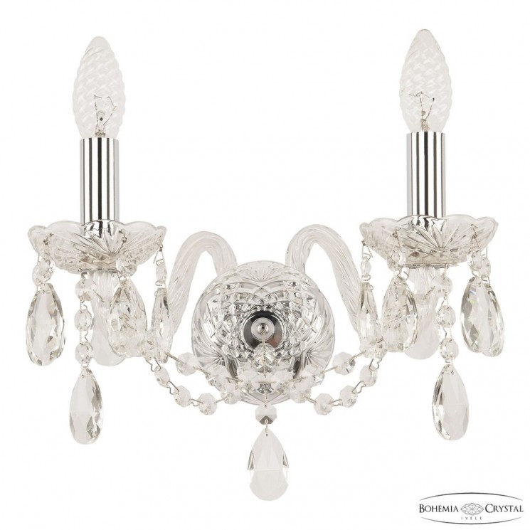 Бра хрустальные 116B/2/141 Ni Bohemia Ivele Crystal (Стеклянный рожок)