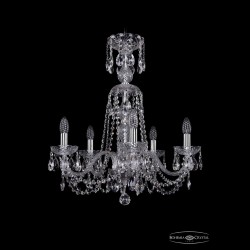 Люстра хрустальная 1402/5/195/XL-64 Ni Bohemia Ivele Crystal (Стеклянный рожок)