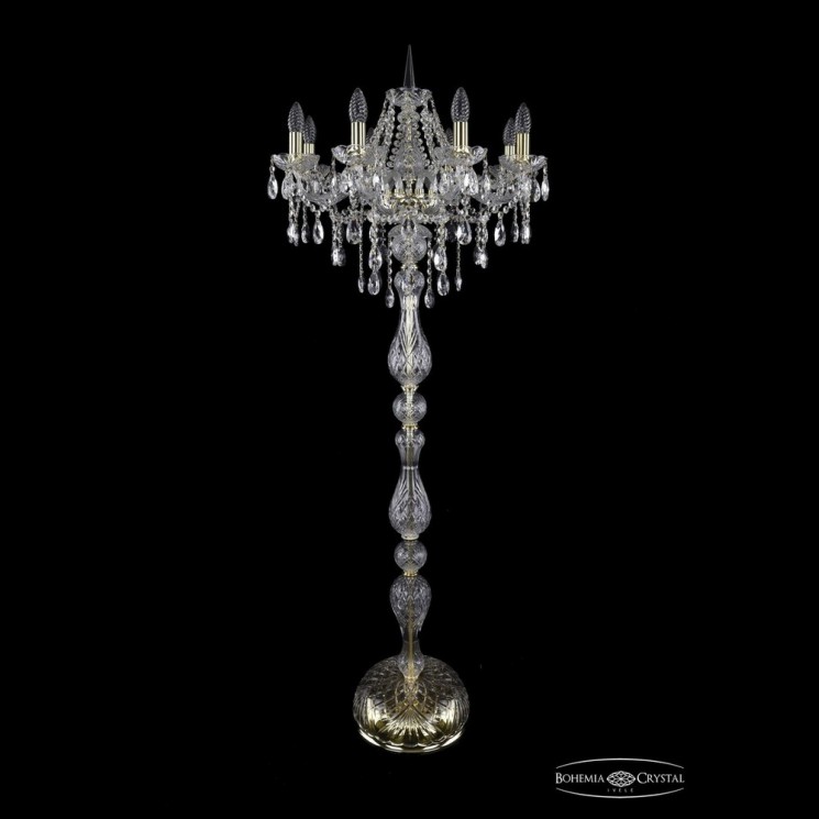 Торшер хрустальный 1415T1/8/200-160 G Bohemia Ivele Crystal (Стеклянный рожок)